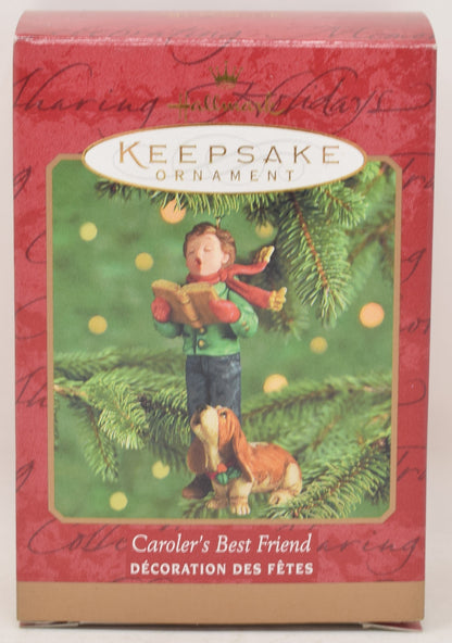 Hallmark Ornament Carolers Best Friend Hound Dog Christmas Tree 2000 NIB