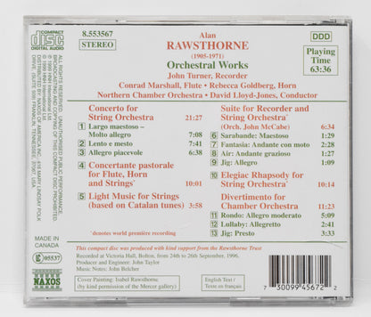 Alan Rawsthorne Concerto For String Orchestra Northan Chamber CD