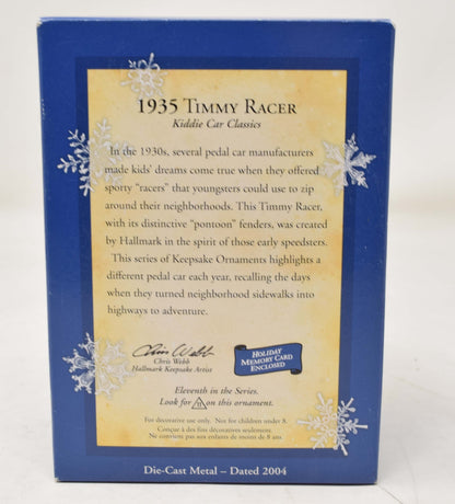 Hallmark Keepsake Ornament 1935 Timmy Racer Car Christmas Tree 2004 NIB