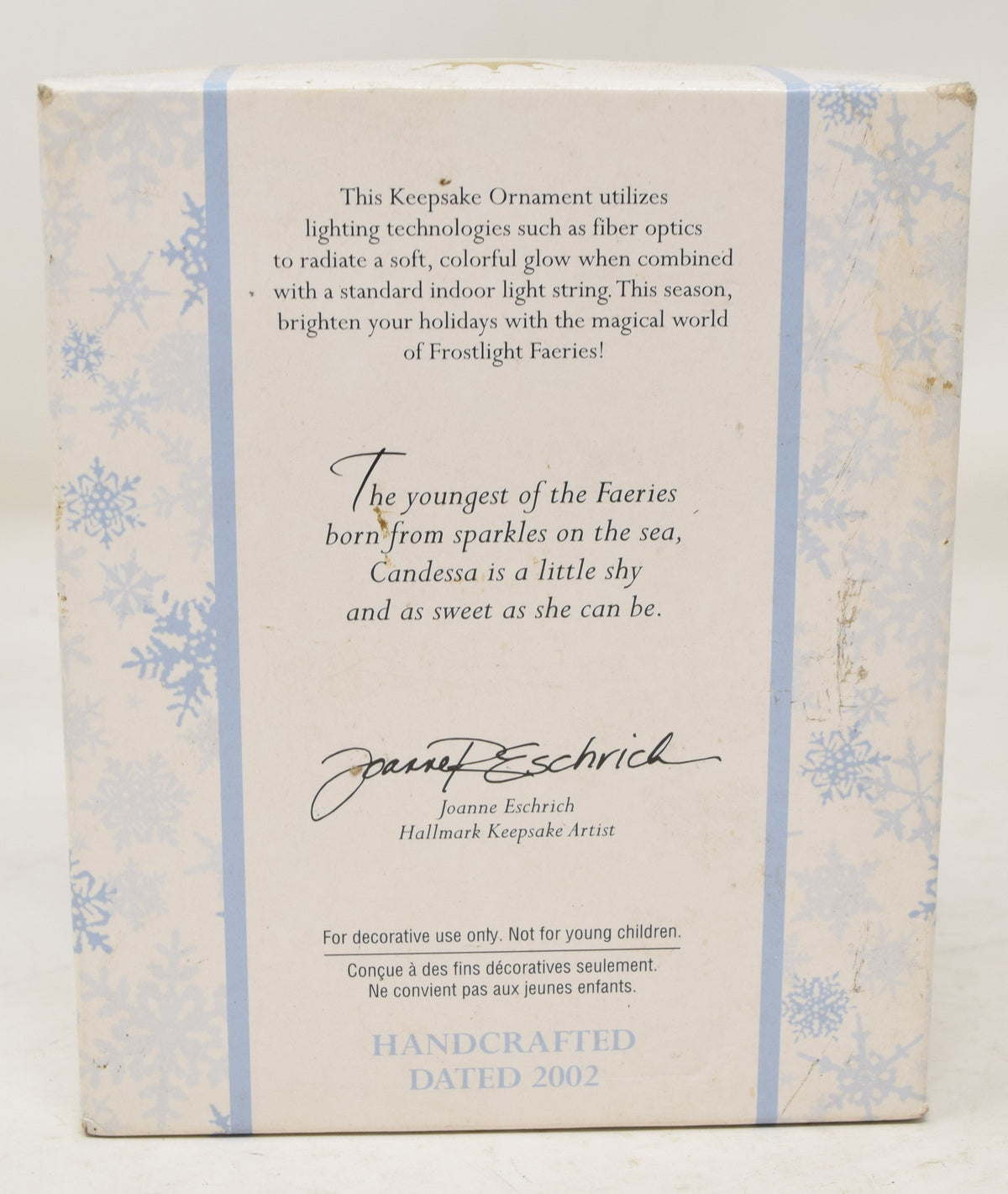 Hallmark Keepsake Ornament Baby Candessa Frostlight Faeries Christmas Tree 2002 NIB