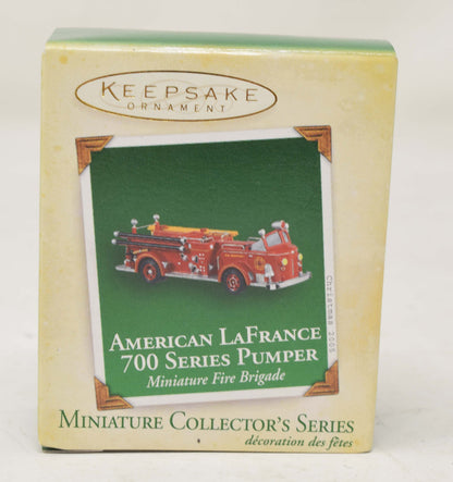 Hallmark Keepsake Ornament American LaFrance 700 Pumper Firetruck Christmas Tree 2005 NIB