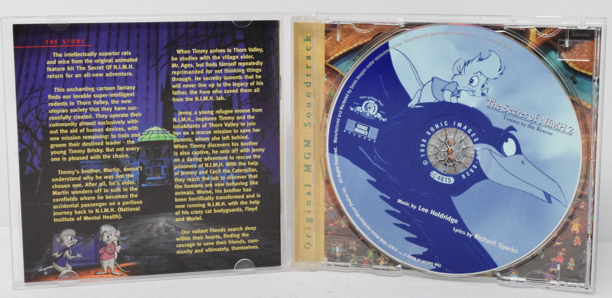 The Secret Of NIMH 2 Timmy To Rescue Soundtrack CD Lee Holdridge Sonic Images
