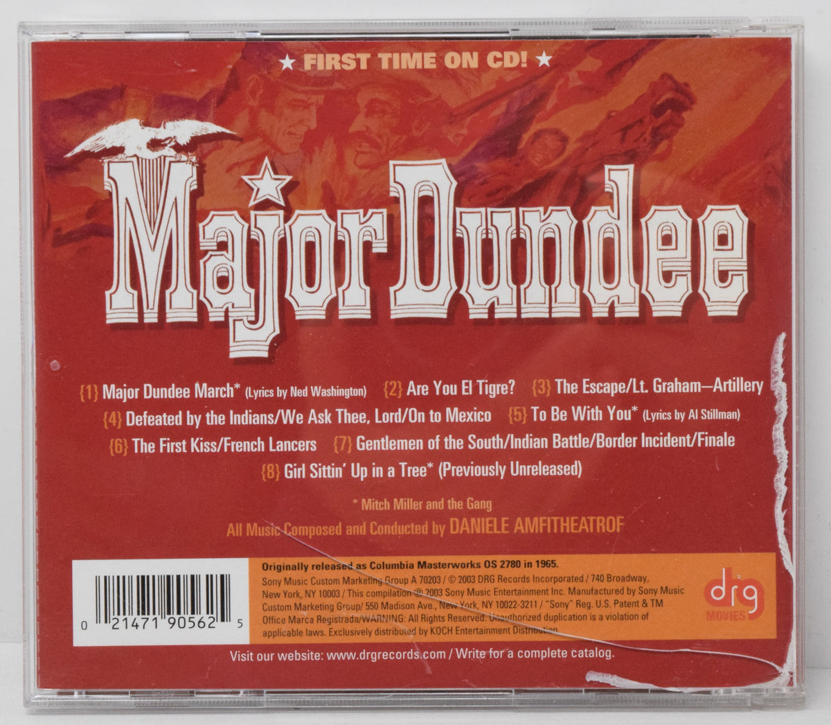 Major Dundee Soundtrack CD Daniele Amfitheatrof DRG