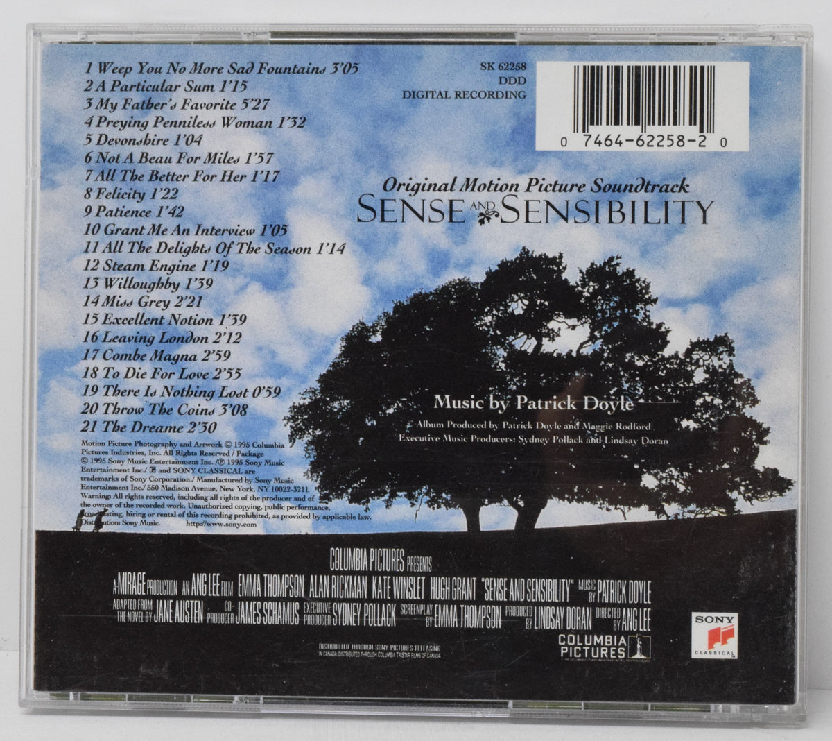 Sense And Sensibility Soundtrack CD Patrick Doyle Sony