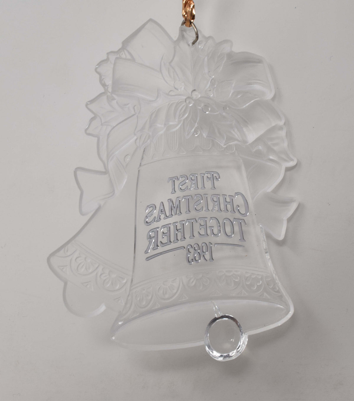 Hallmark Keepsake Ornament First Christmas Together Bell Acrylic Tree 1983 NIB