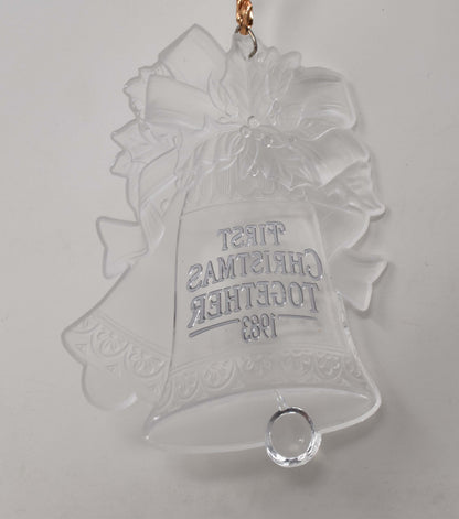 Hallmark Keepsake Ornament First Christmas Together Bell Acrylic Tree 1983 NIB