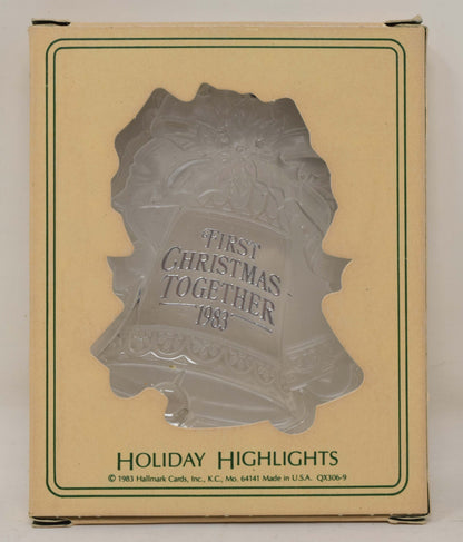 Hallmark Keepsake Ornament First Christmas Together Bell Acrylic Tree 1983 NIB