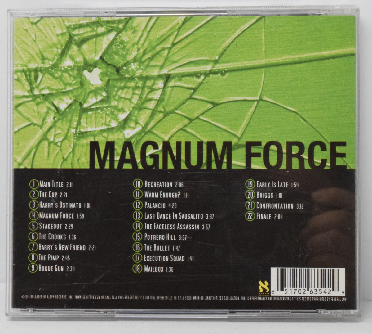 Magnum Force Soundtrack CD Lalo Schifrin Aleph