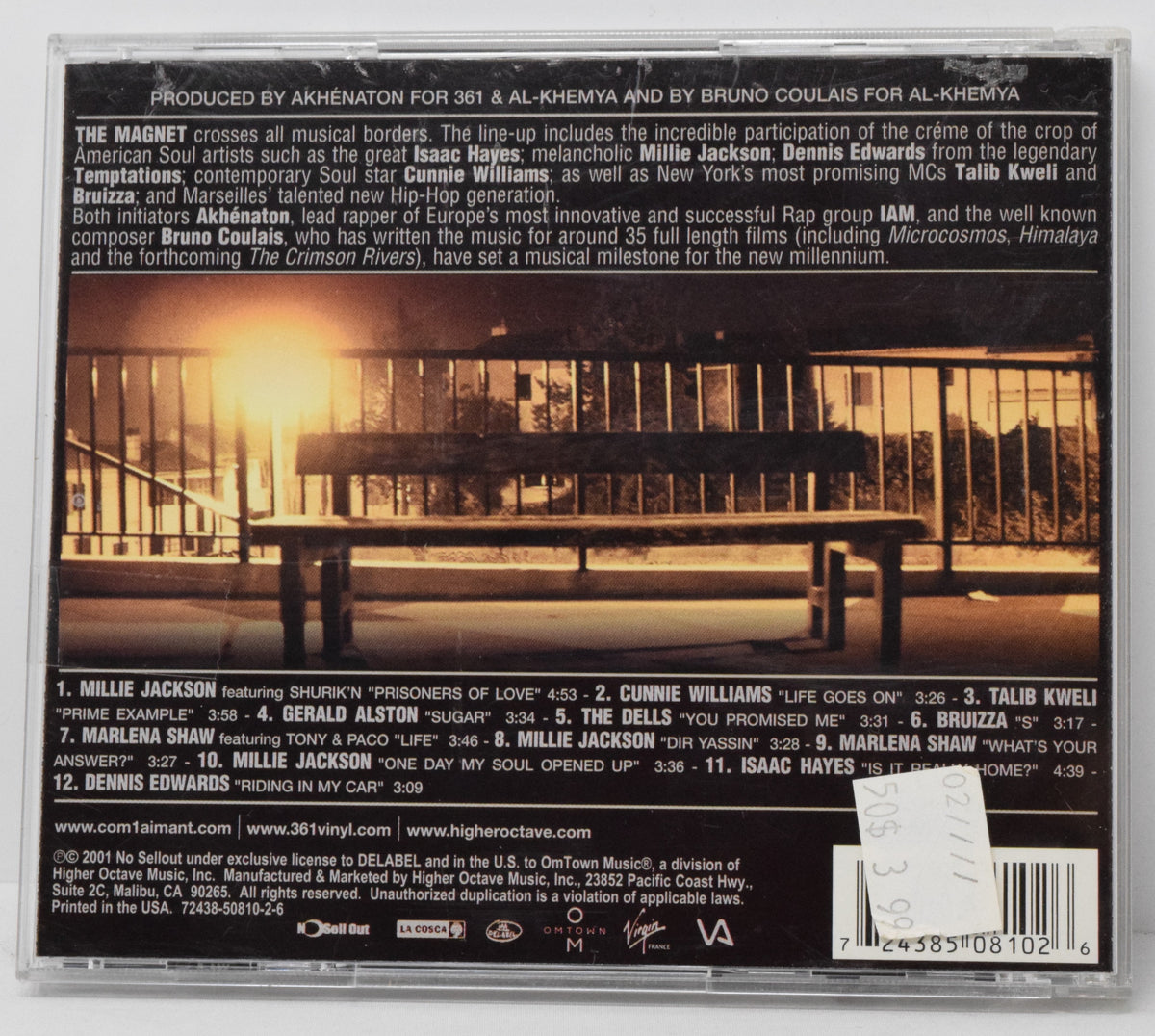 The Magnet Soundtrack CD Akhenaton Bruno Coulais Omtown Talib Kweli
