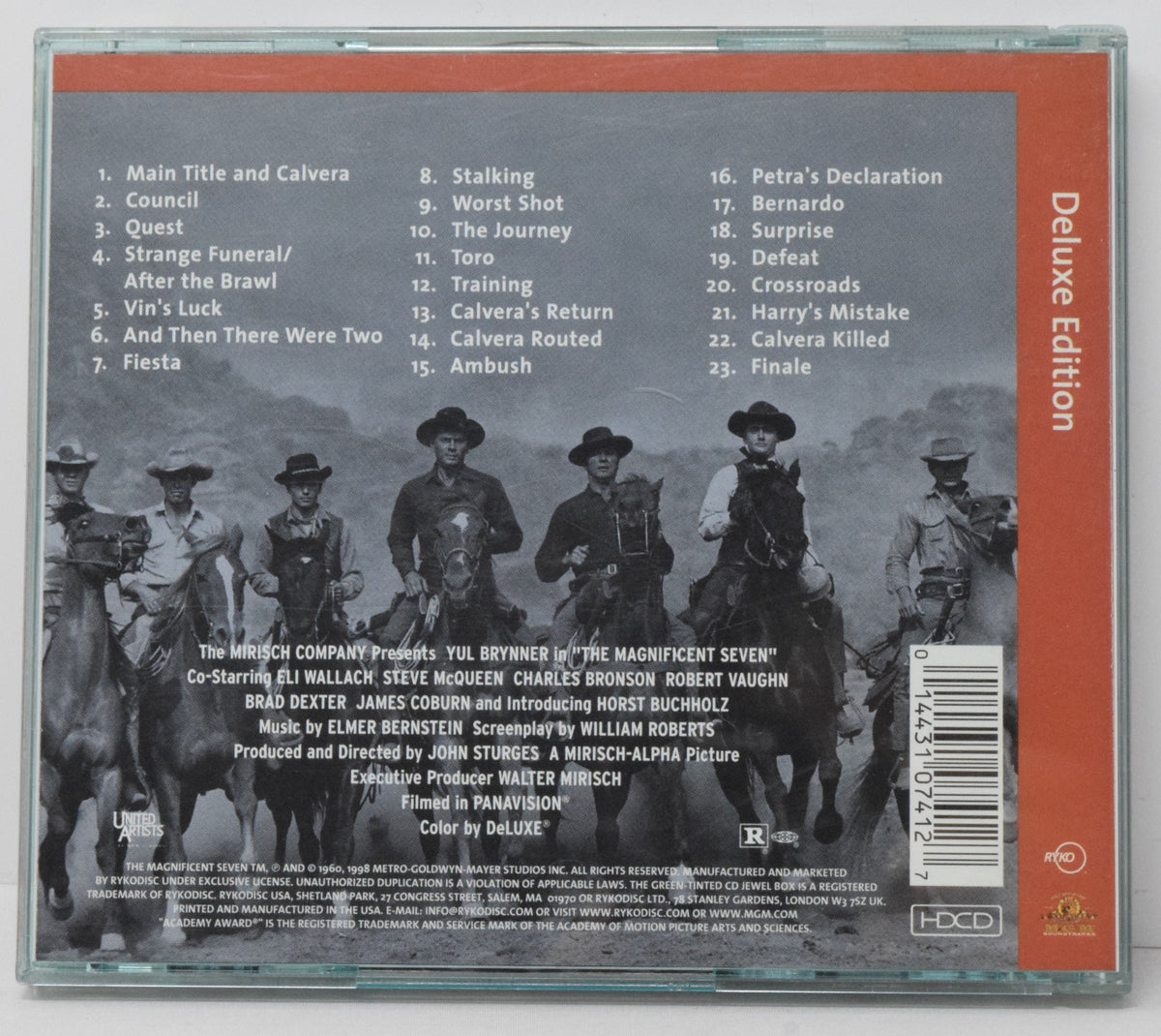 The Magnificent Seven Soundtrack CD Elmer Bernstein MGM Ryko