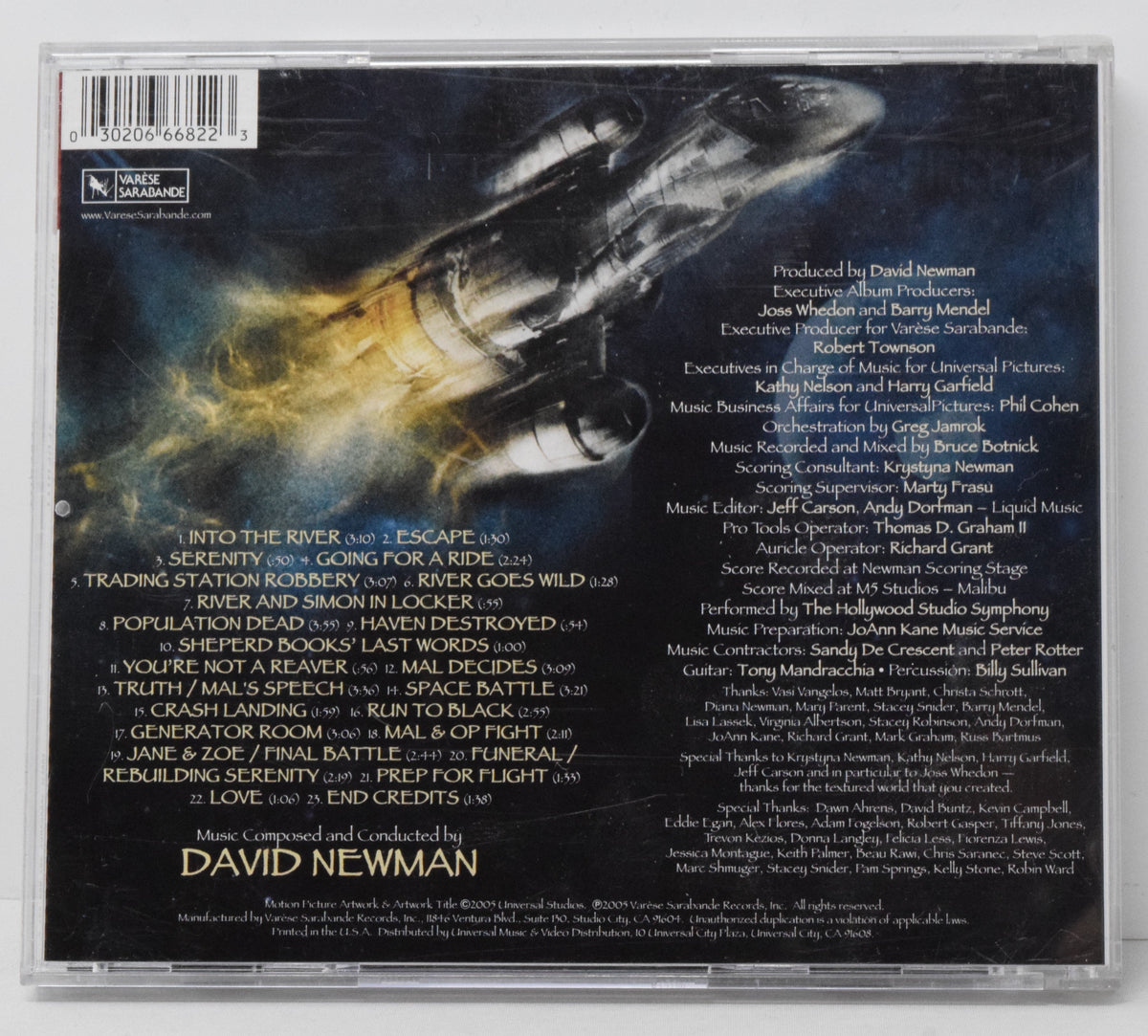 Serenity Soundtrack CD David Newman Varese