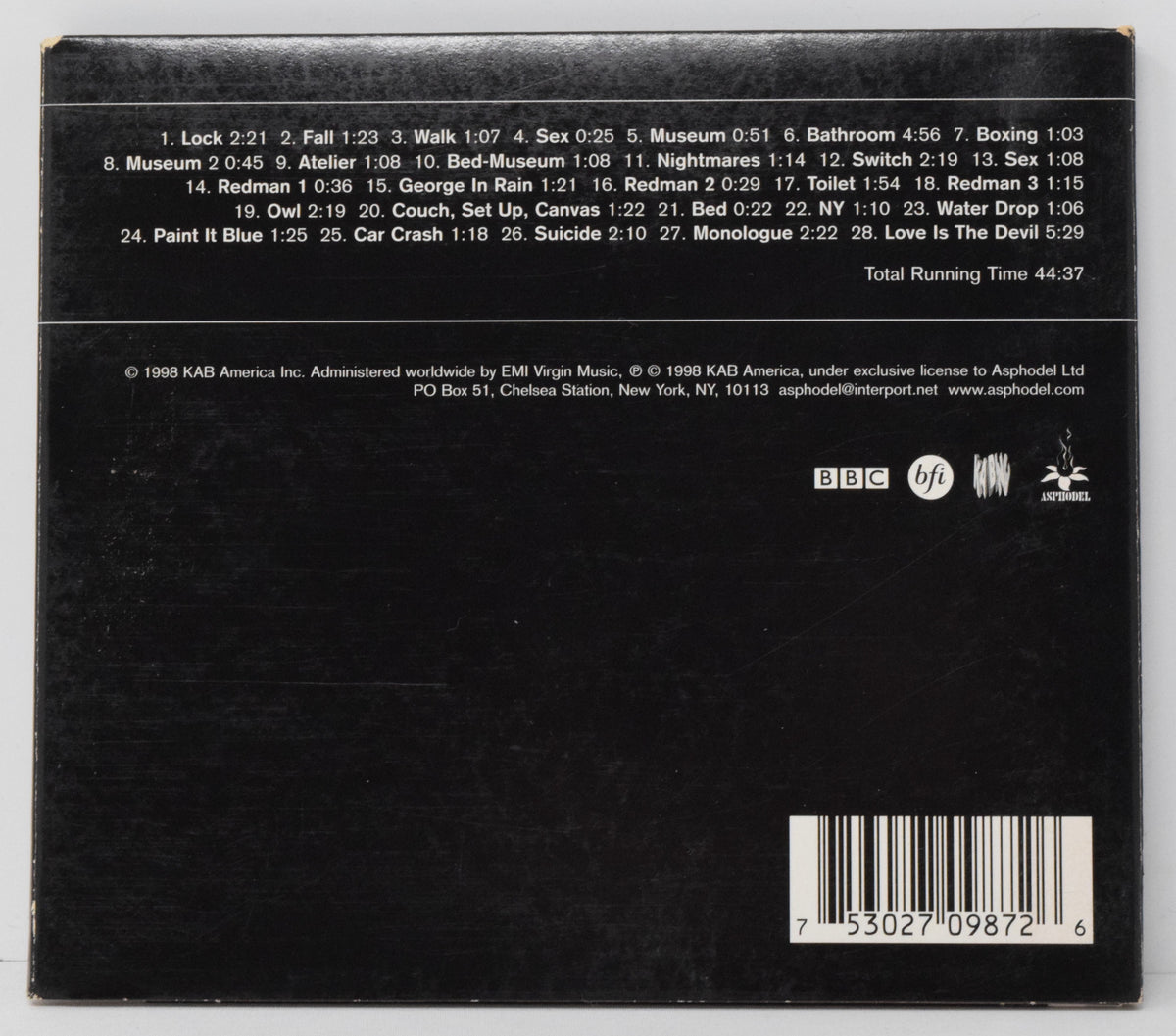 Love Is The Devil Soundtrack CD Ryuichi Sakamoto KAB