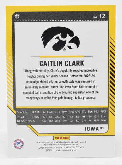 Caitlin Clark WNBA Basketball Card Panini Donruss 2024 Collection #12