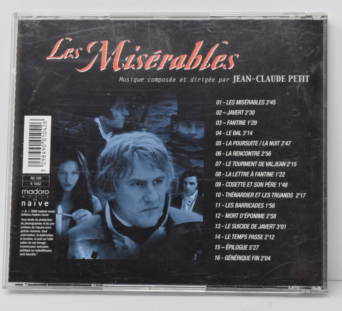 Les Miserables Soundtrack CD Jean Claude Petit Madoro
