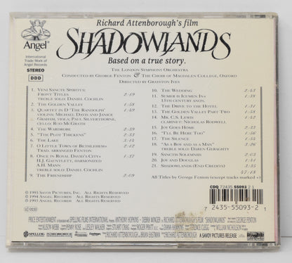 Shadowlands Soundtrack CD George Fenton Richard Attenborough Angel
