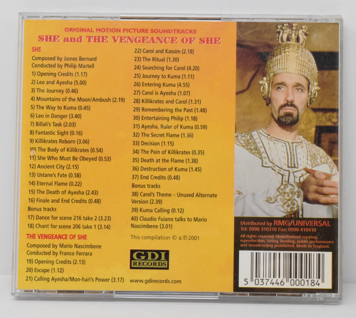 She and The Vengeance of She Soundtrack CD James Bernard GDI