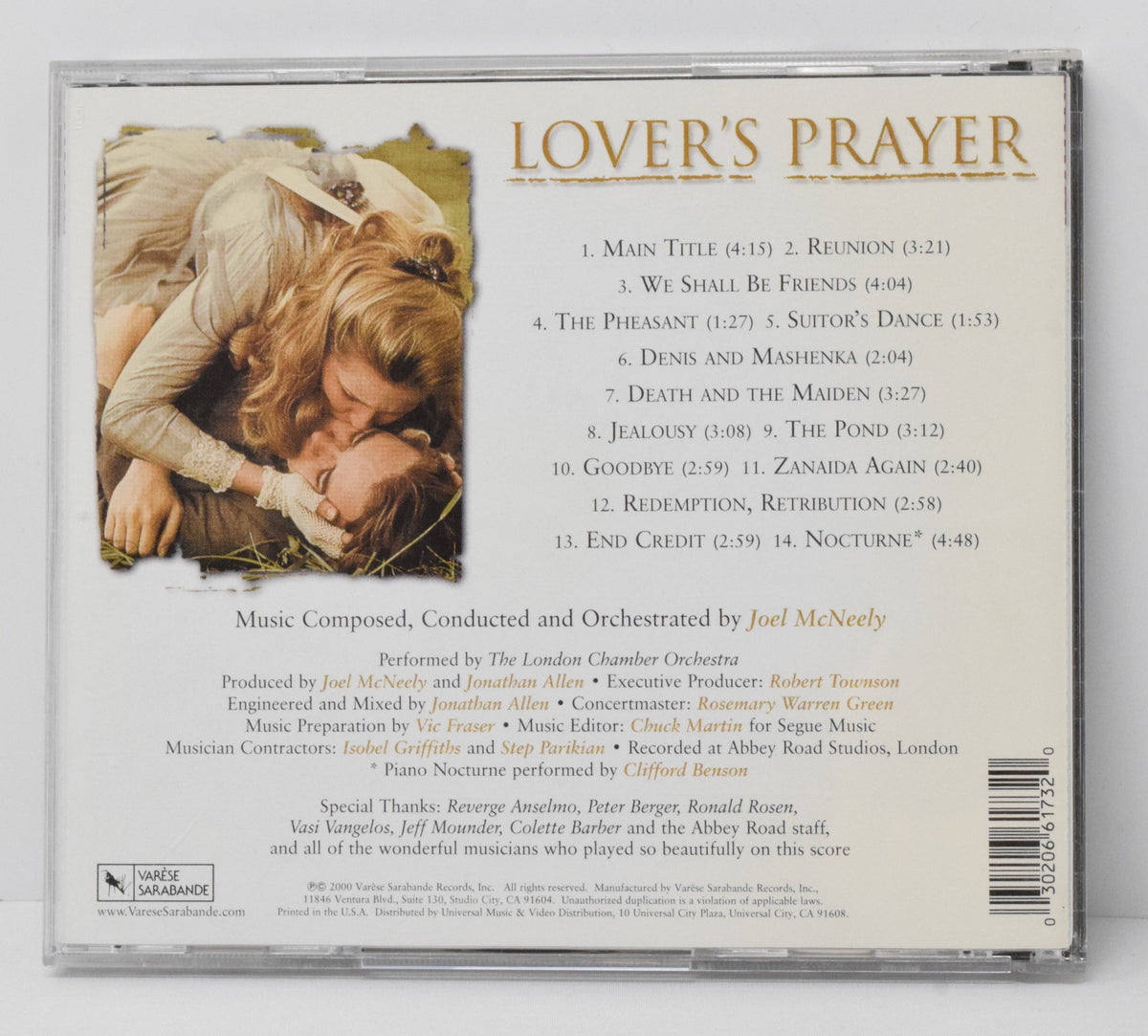 Lovers Prayer Soundtrack CD Joel McNeely Varese