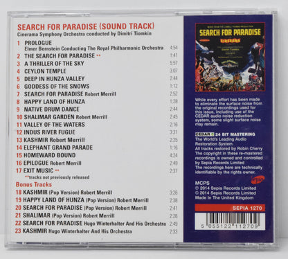 Search For Paradise Soundtrack CD Dimitri Tiomkin Sepia