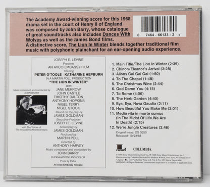 The Lion In Winter Soundtrack CD John Barry Columbia