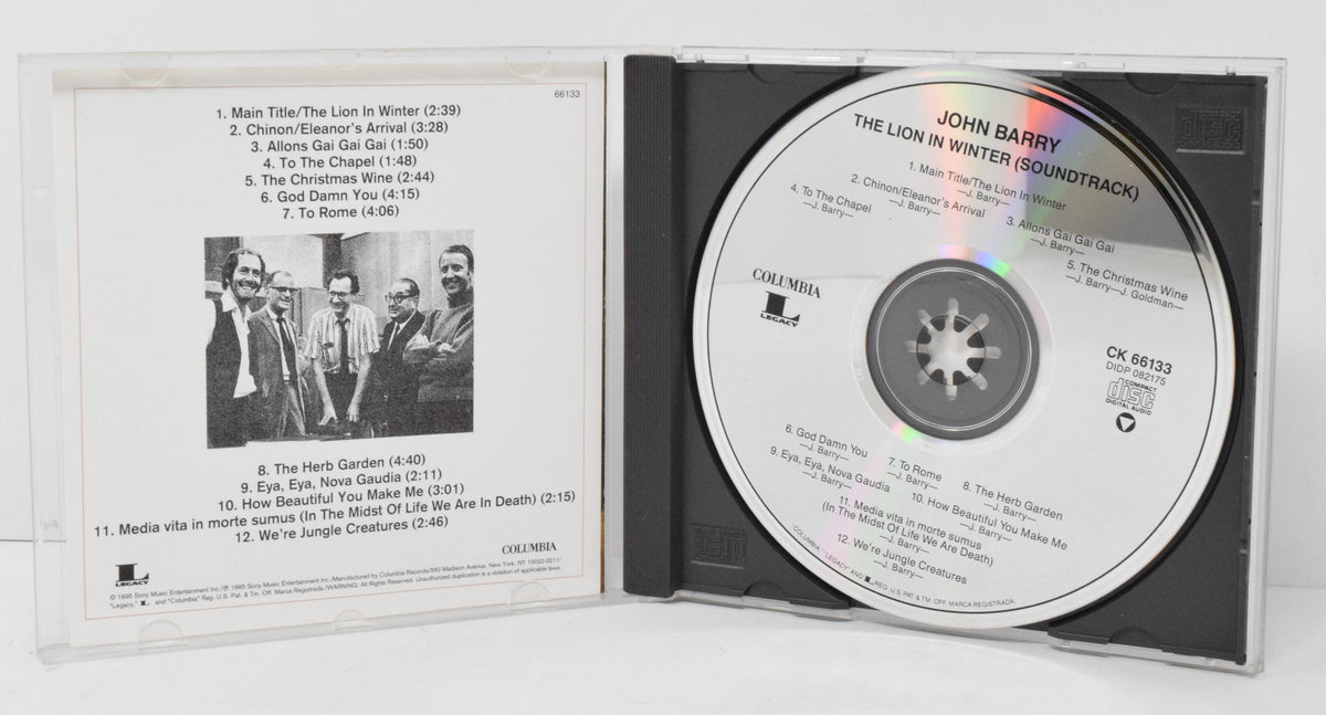 The Lion In Winter Soundtrack CD John Barry Columbia