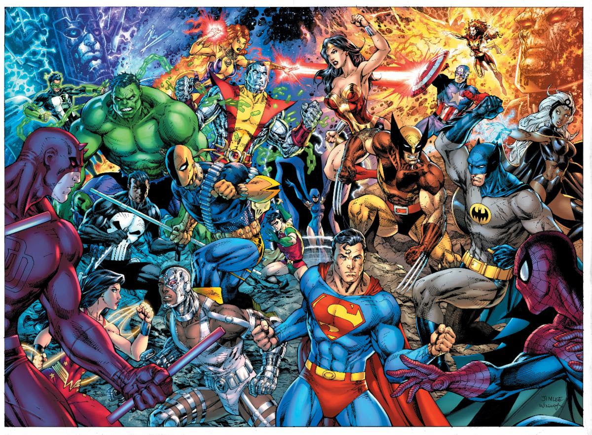 Dc Versus Marvel Omnibus Hc DM Exclusive Jim Lee & Scott Williams Wraparound Var (10/29/2024) DC