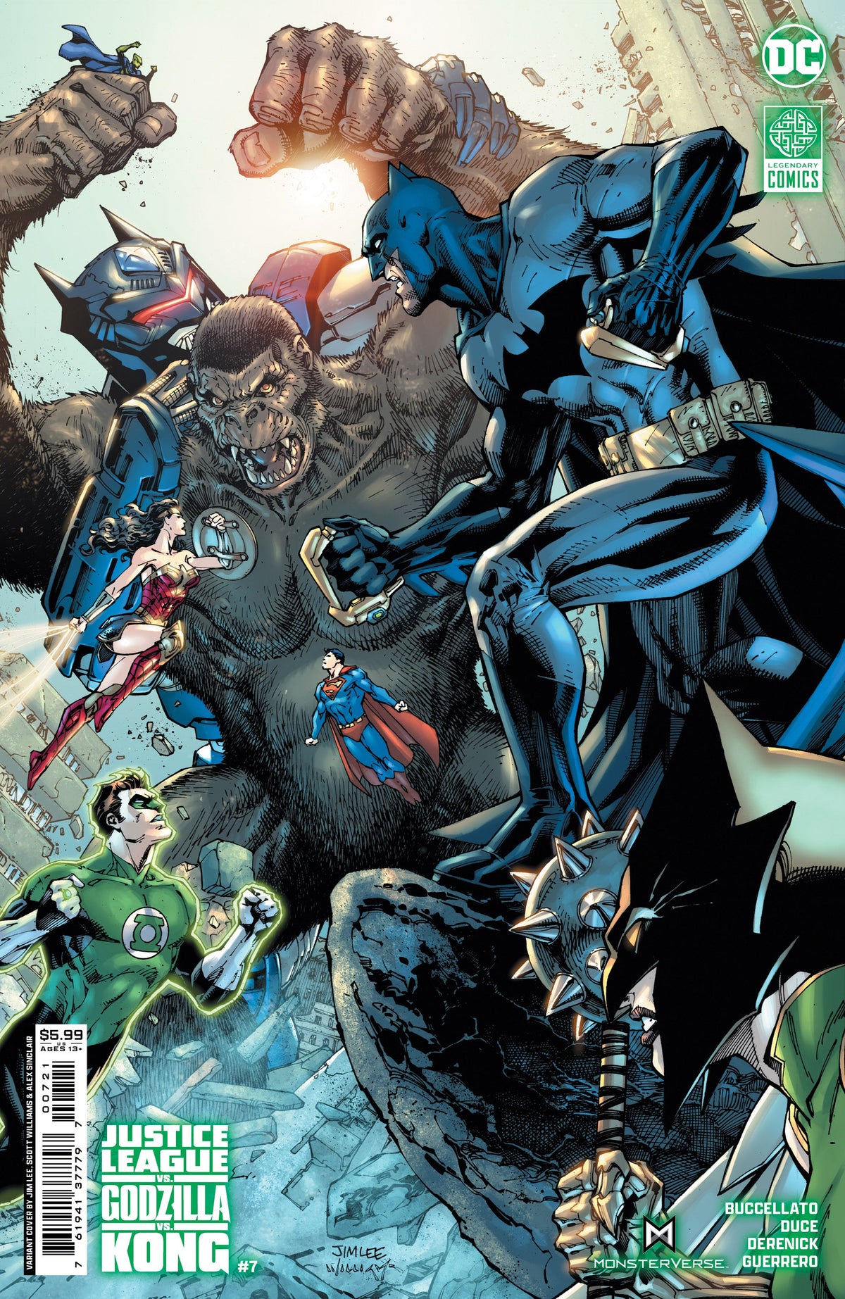 Justice League Vs Godzilla Vs Kong #7 (Of 7) B Jim Lee & Scott Williams Variant (05/21/2024) Dc