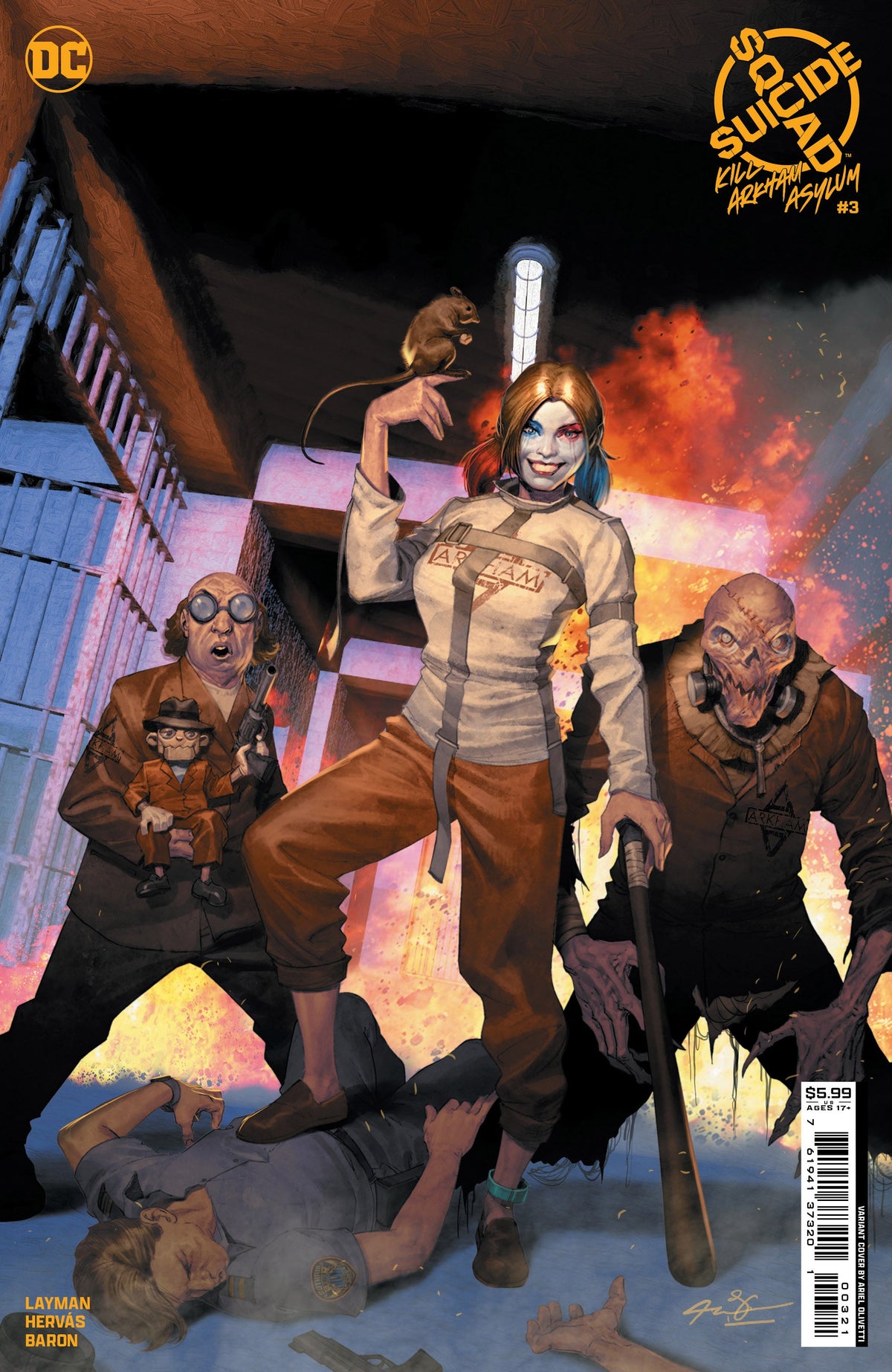 Suicide Squad Kill Arkham Asylum #3 (Of 5) B Ariel Olivetti Card Stock Variant (04/02/2024) Dc