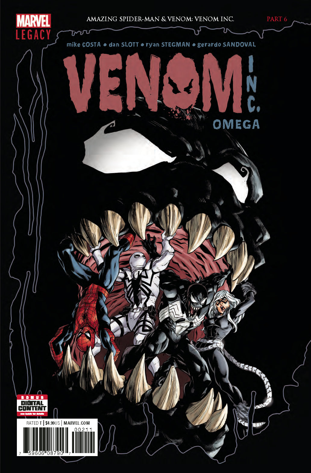 AMAZING SPIDER-MAN VENOM INC OMEGA #1 Marvel 2018 NM Ryan Stegman