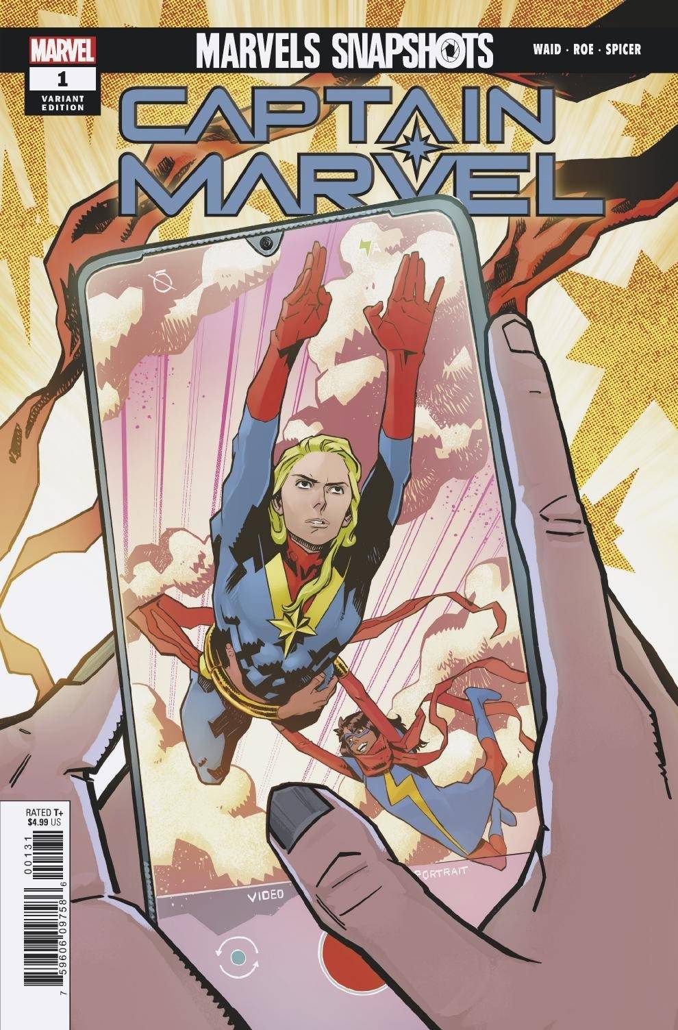 Captain Marvel: Marvels Snapshots #1 — Claire Roe Cover B Variant