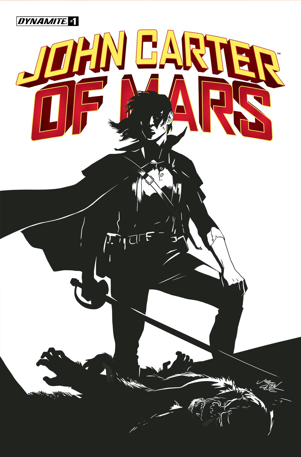John Carter Of Mars #1 H 1:20 Case B&W Variant (04/20/2022) Dynamite