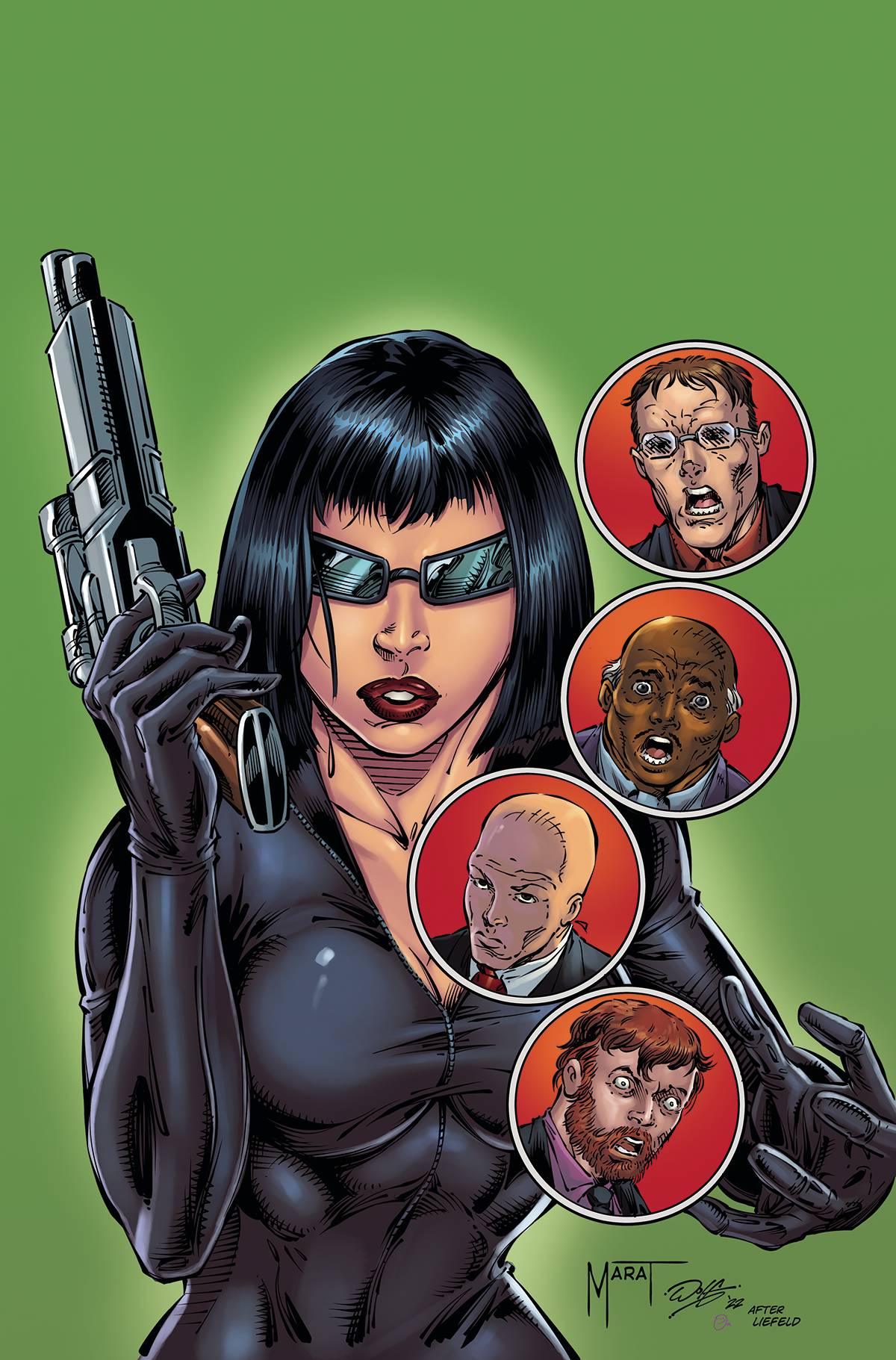 Jennifer Blood #7 Q 1:11 Marat Mychaels Rob Liefeld Homage Virgin FOC Bonus Variant (Mr) (04/20/2022) Dynamite