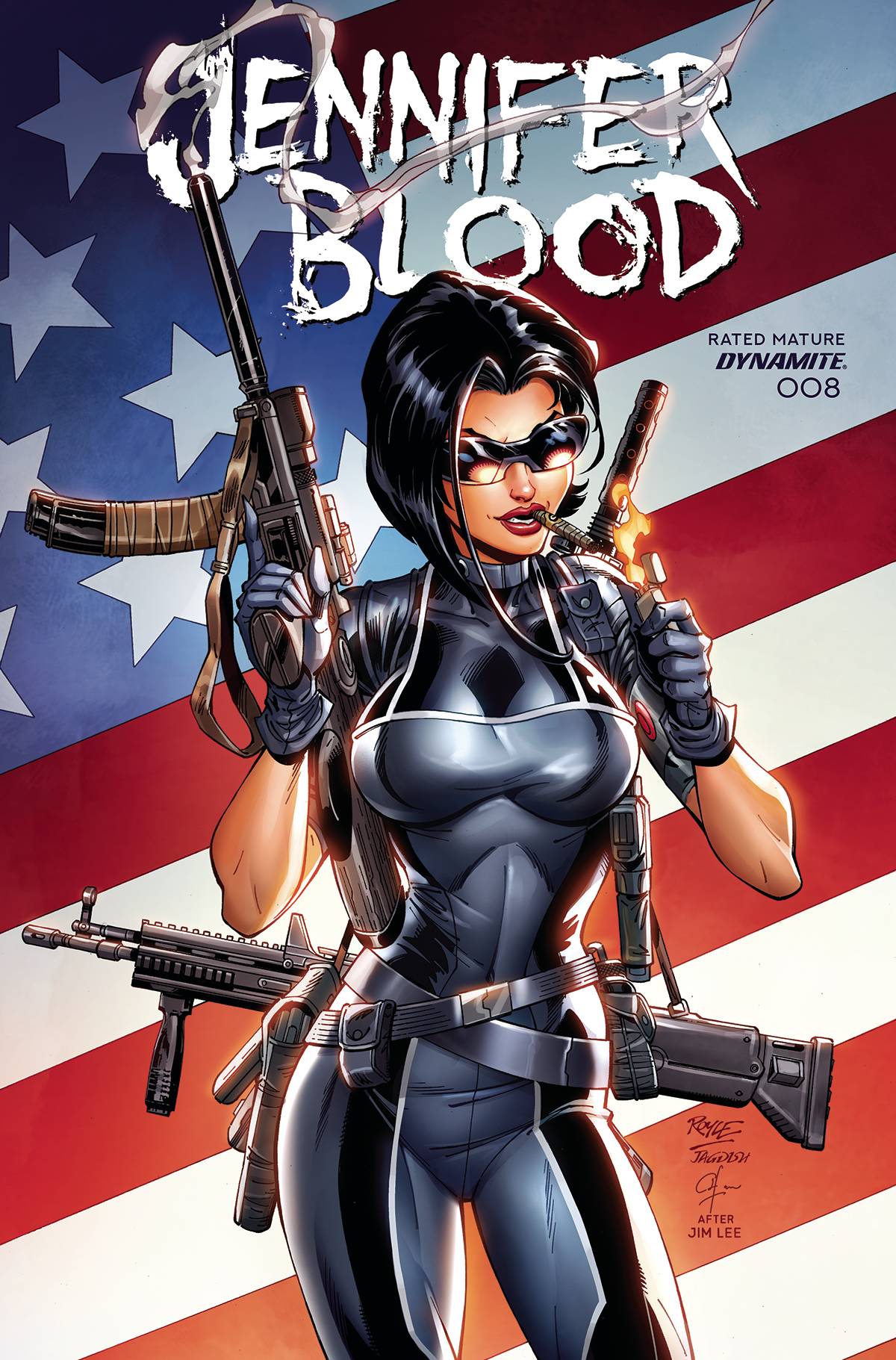 Jennifer Blood #8 L John Royle Jim Lee Homage FOC Bonus Variant (Mr) (05/18/2022) Dynamite