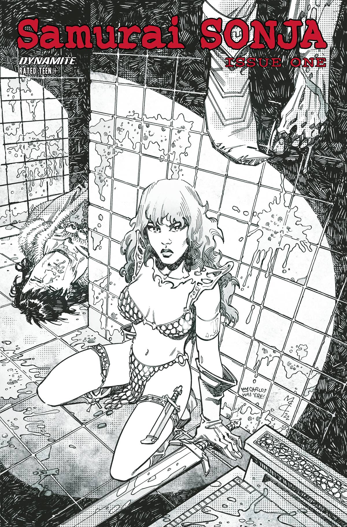 Samurai Sonja #1 U 1:10 John McCrea Boys Homage B&W FOC Bonus Variant (06/22/2022) Dynamite