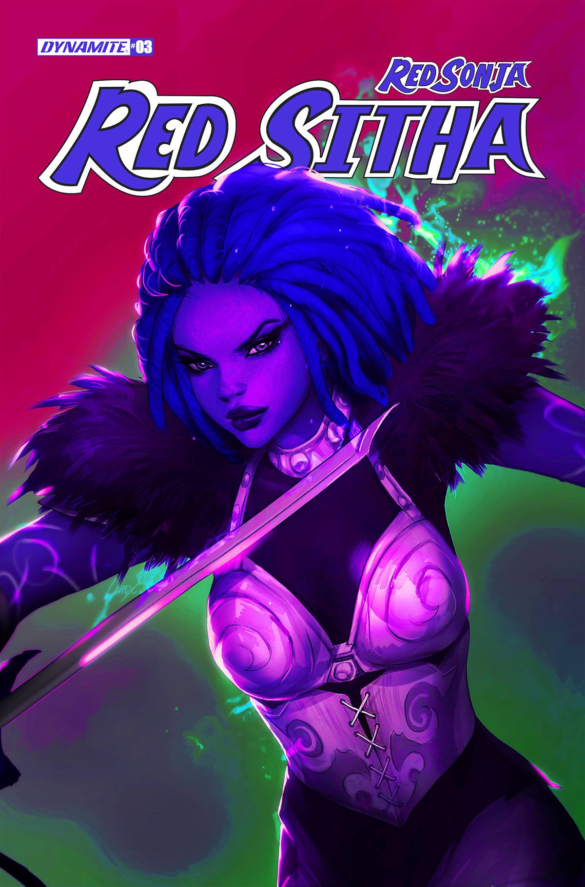 Red Sonja Red Sitha #3 L Leirix Li Ultraviolet FOC Bonus Variant (07/06/2022) Dynamite