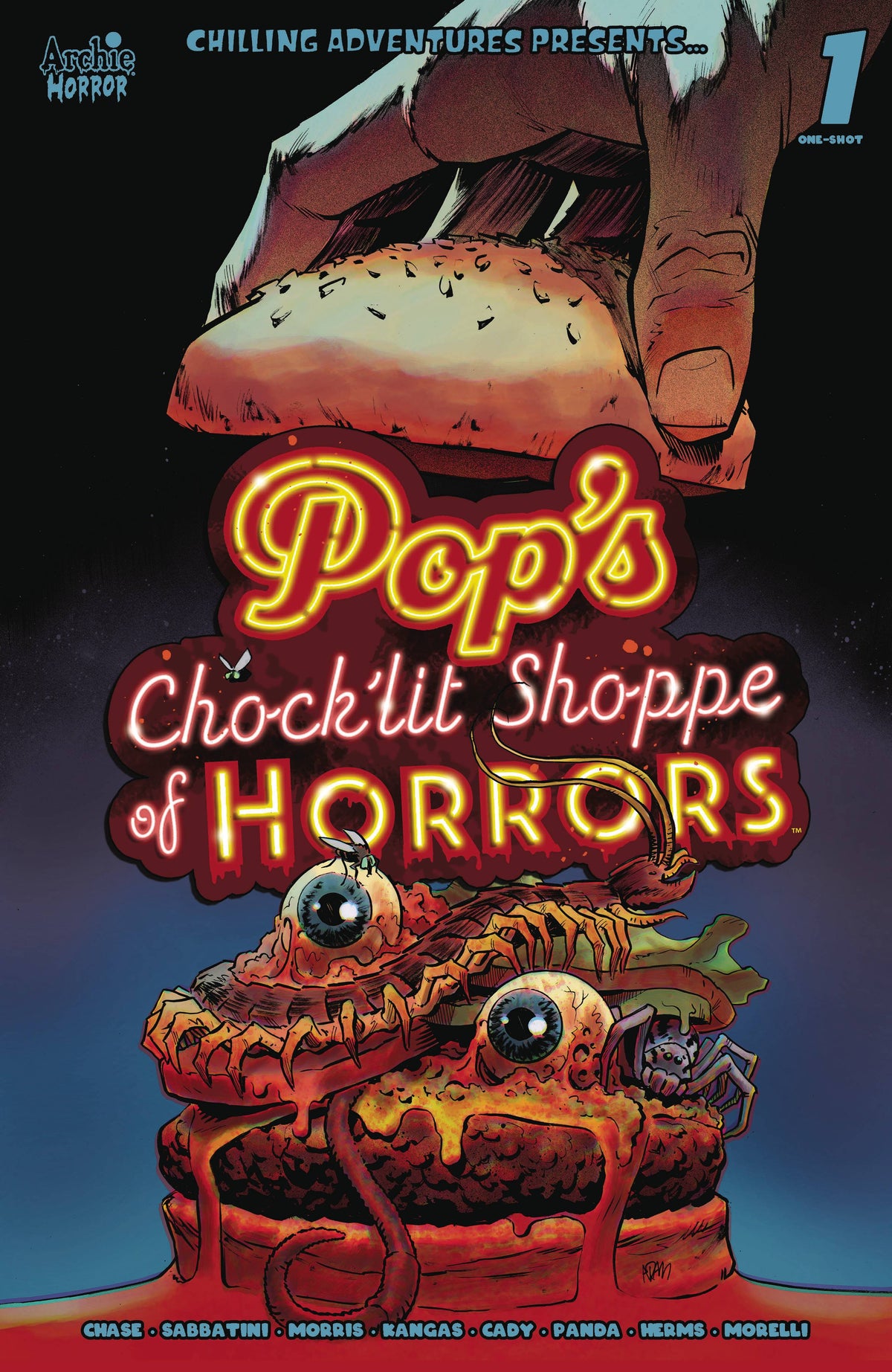 Pops Chocklit Shoppe Of Horrors Oneshot A Adam Gorham Signed 3x Ryan Cady Amy Chase Jordan Morris  (03/22/2023) Archie