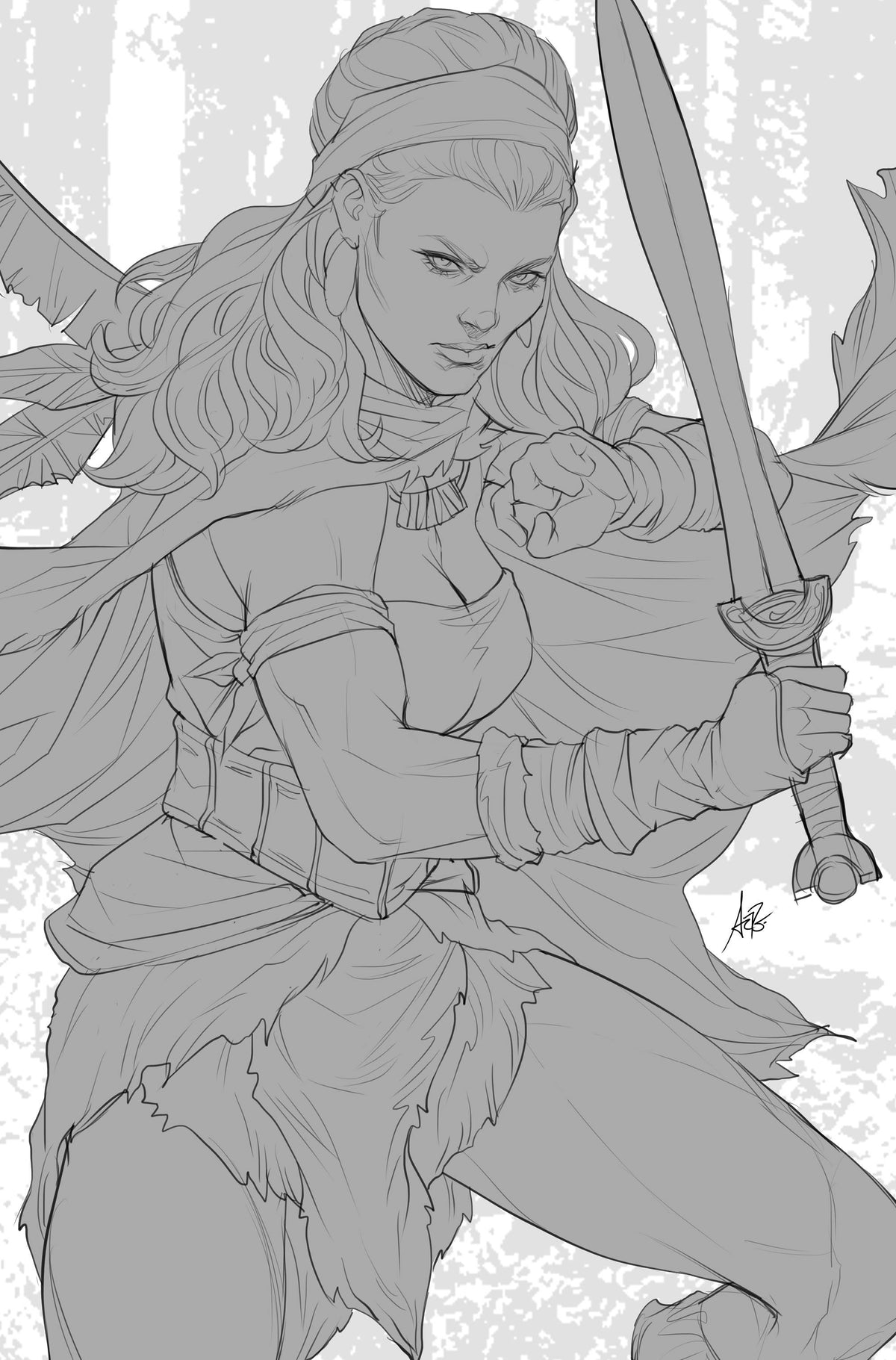 Conan Barbarian #1 M 1:100 Stanely Lau Artgerm Virgin B&W (M Variant (07/26/2023) Titan