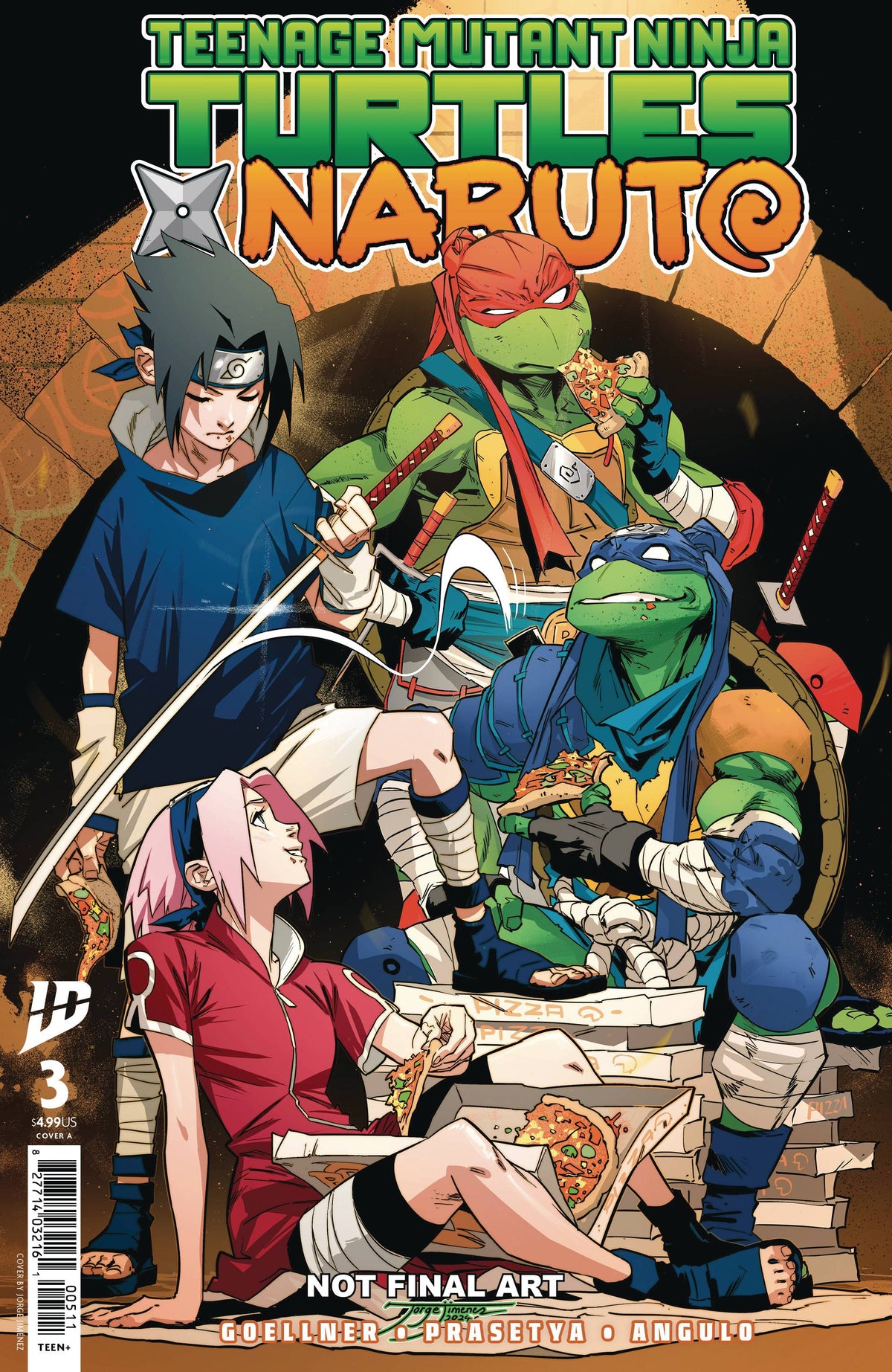 Teenage Mutant Ninja Turtles X Naruto #3 A1 Cover Set Of 8 1:25 1:50 1:75 1:100 (03/26/2025) Idw