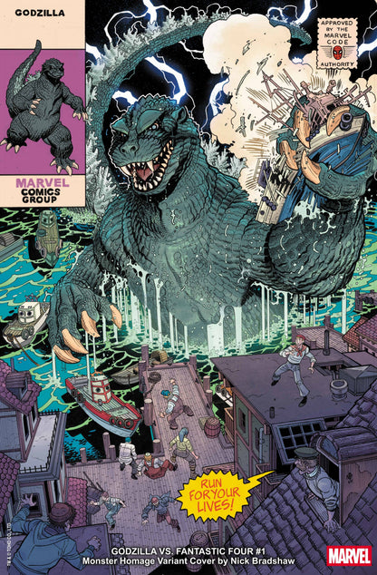 Godzilla Vs. Fantastic Four #1 A1 Cover Set Of 10 1:25 1:100 (03/26/2025) Marvel
